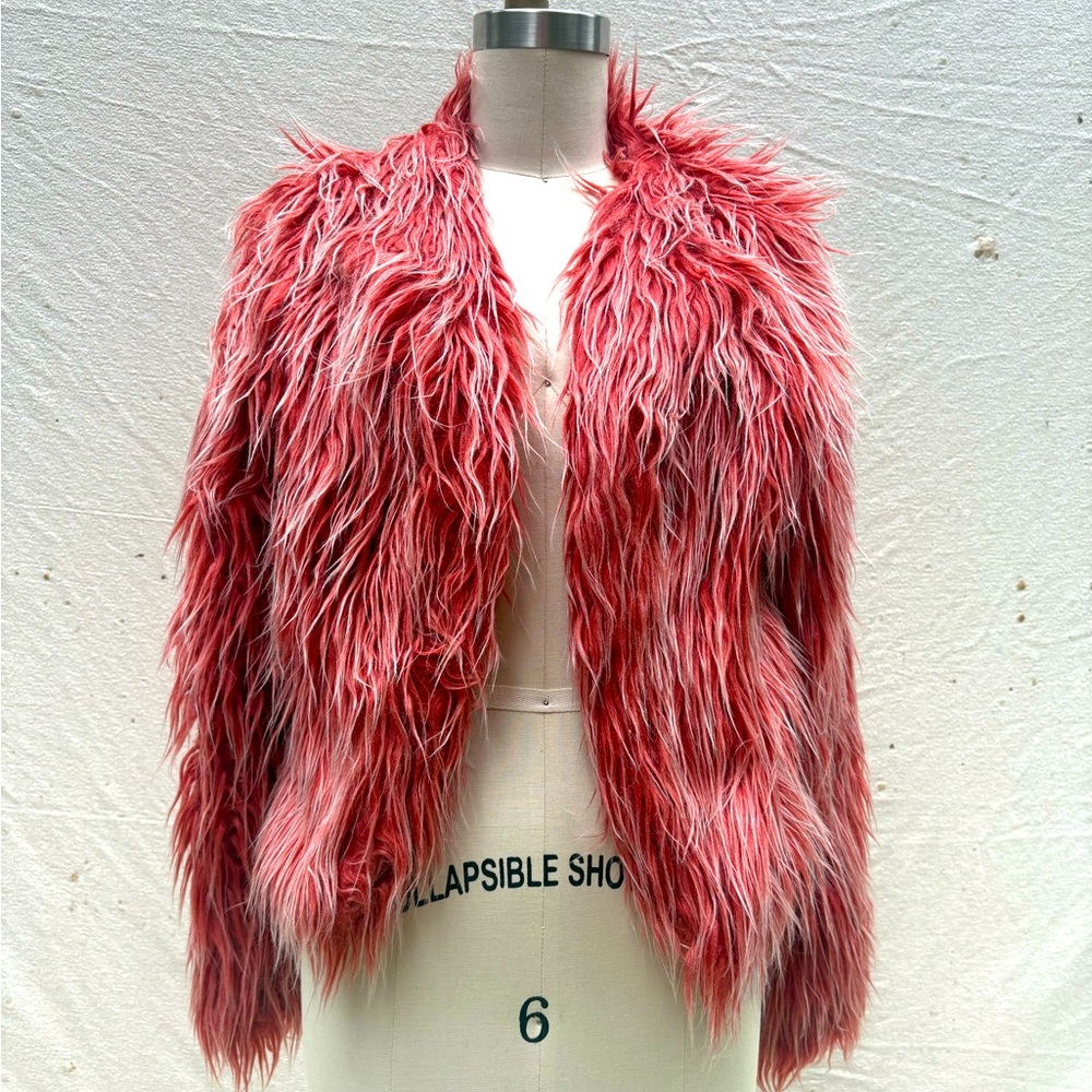 Glamorous Faux Fur Jacket in pink